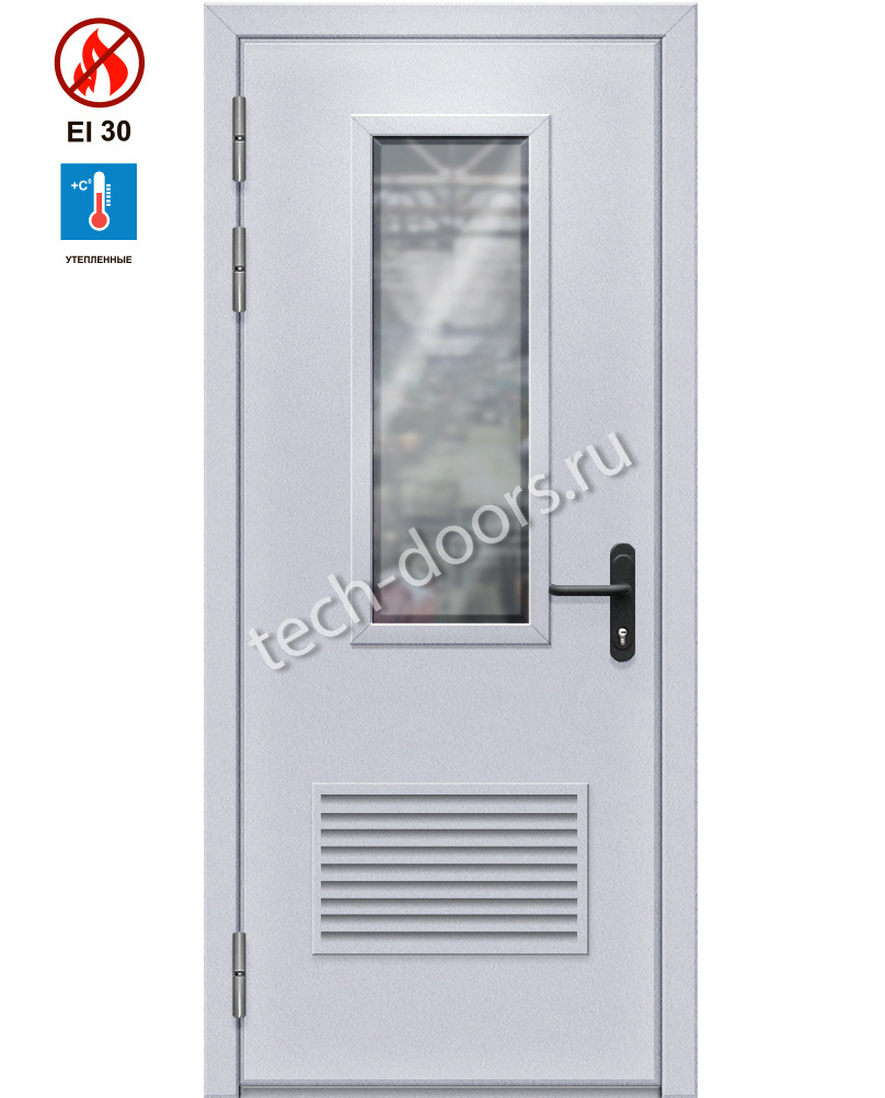 Дверь однопольная EIW-30 противопожарная металлическая 980x2050